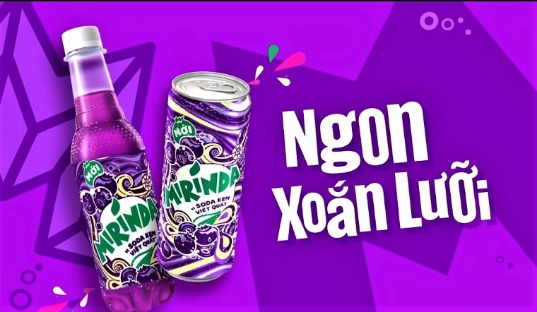 Mirinda vị soda kem việt quất mới - Chua ngọt béo thơm bạn đã thử?