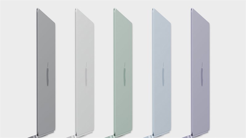 Hình ảnh MacBook Air M2 với nhiều phiên bản màu sắc
