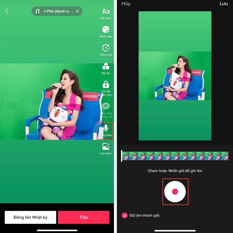 Cách lồng tiếng vào video TikTok