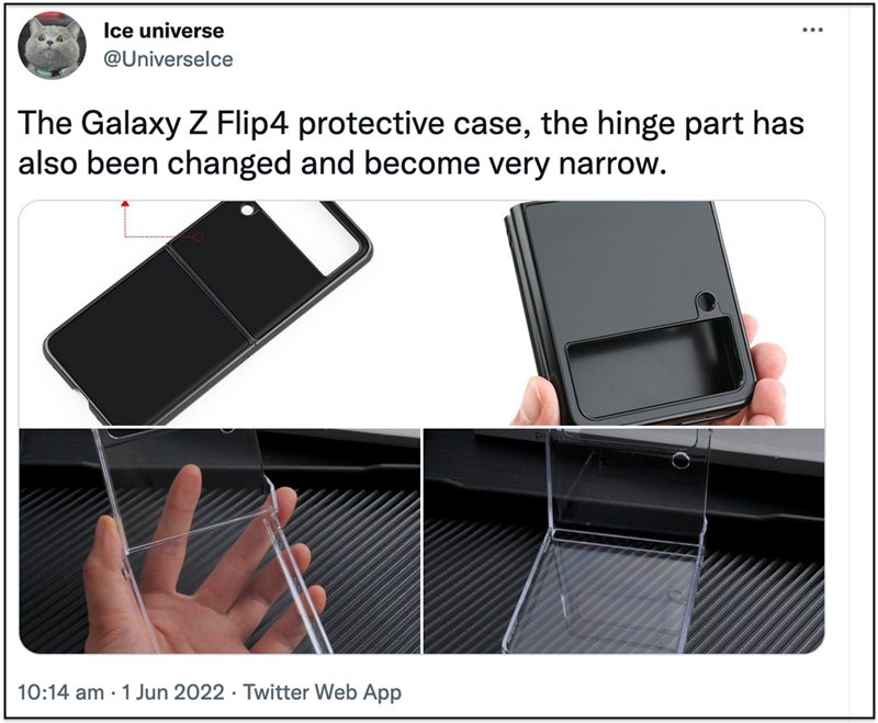 Ốp lưng Galaxy Z Flip4 do Ice Universe chia sẻ Ốp lưng Galaxy Z Flip4 do Ice Universe chia sẻ