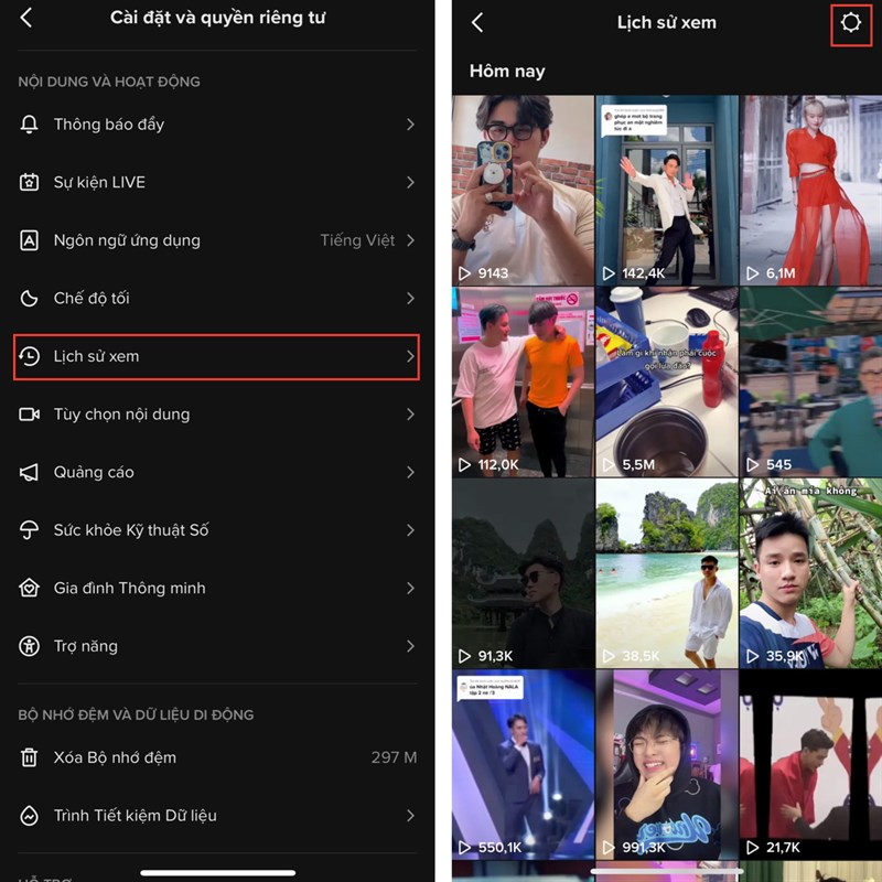 Cách xoá lịch sử xem video TikTok 