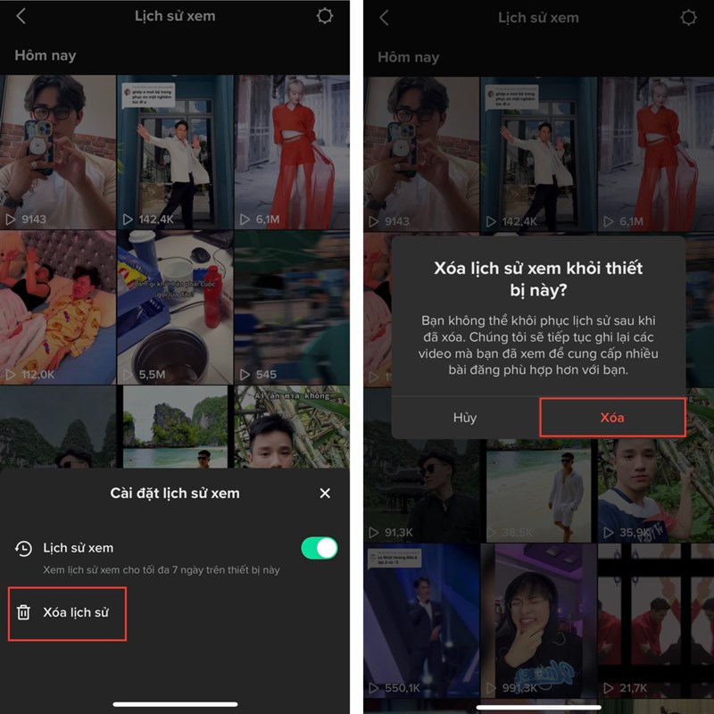 Cách xoá lịch sử xem video TikTok 