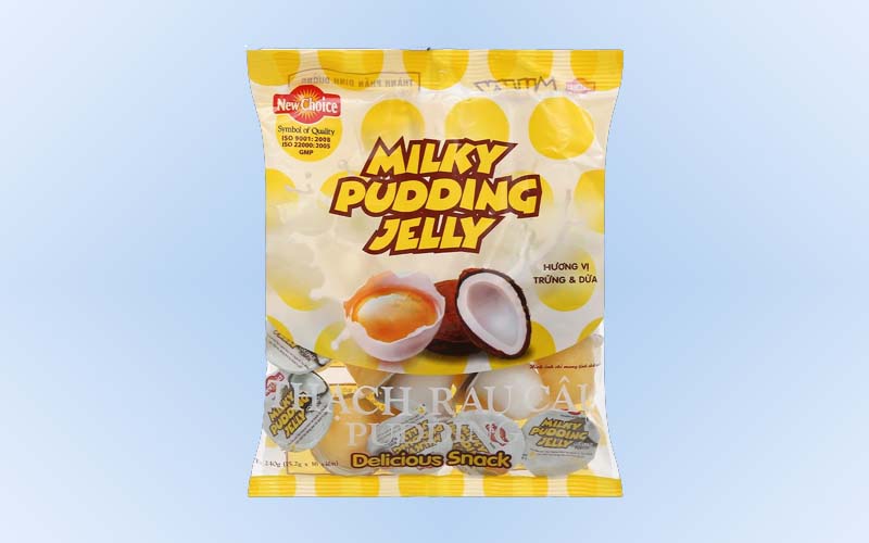 Thạch rau câu pudding trứng và dừa New Choice