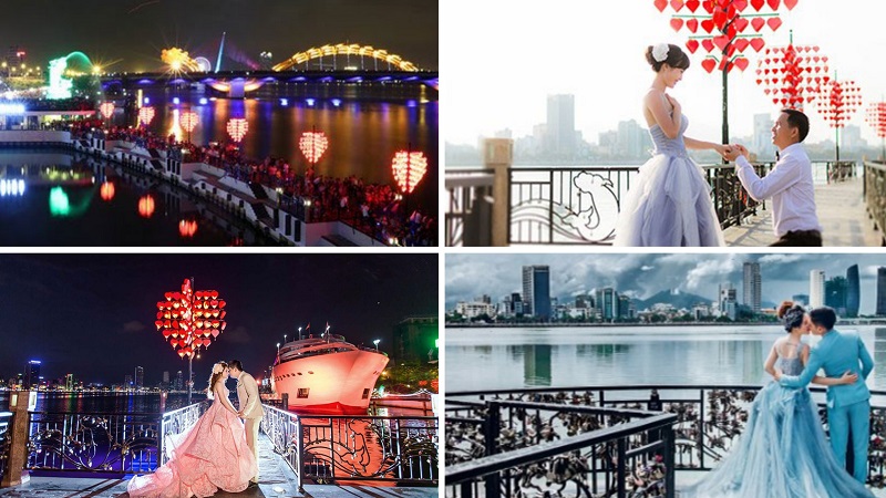 Cầu Tình yêu - Địa điểm chụp ảnh cưới đẹp tại Đà Nẵng
