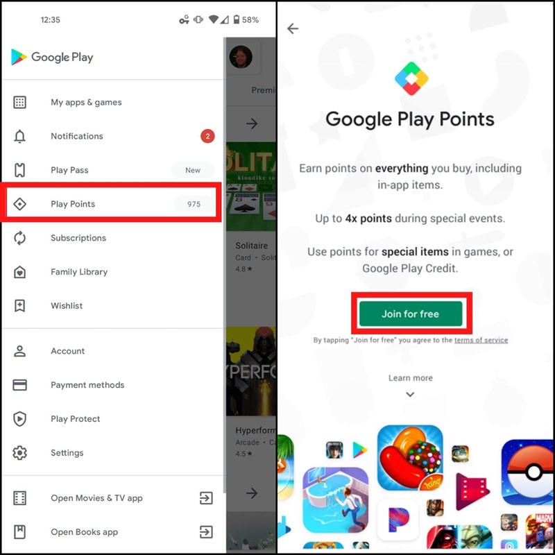 Cách đổi điểm Google Play trên CH Play