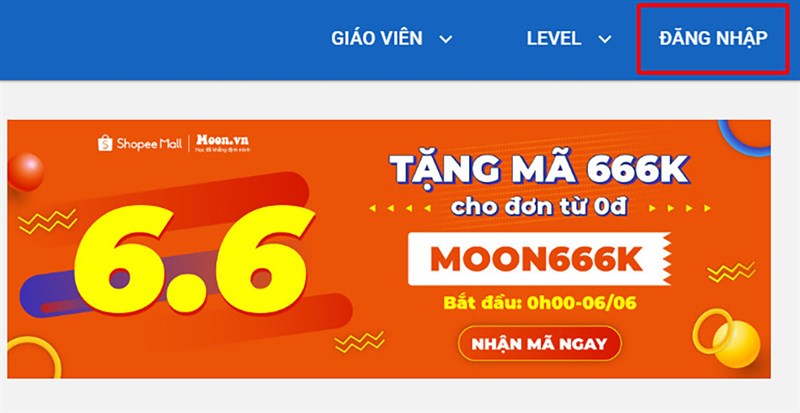 Cách đăng ký khóa học miễn phí trên Moon