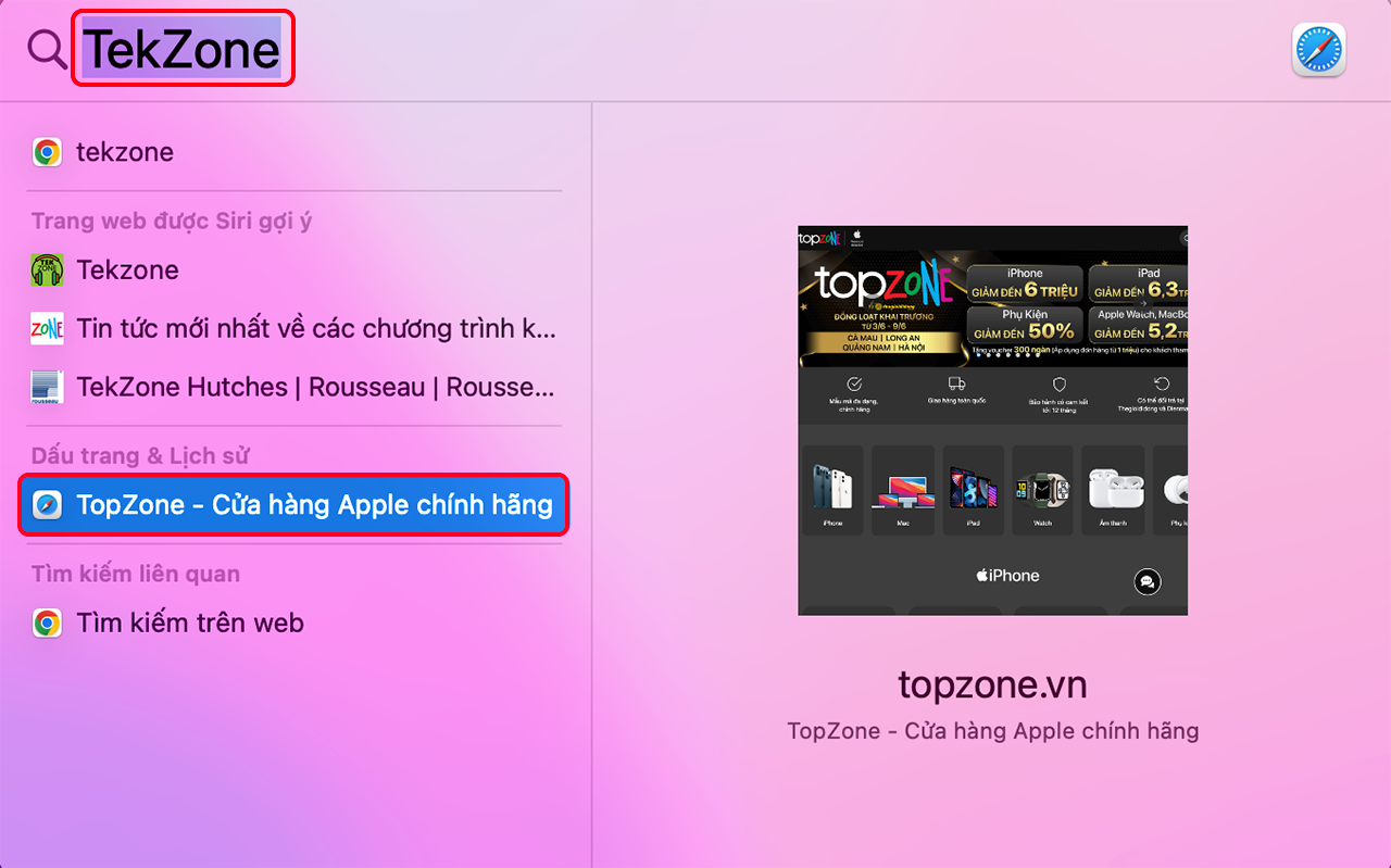 Cách tìm nhanh trên MacBook