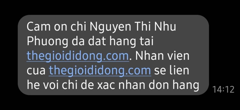 Xác nhận thông tin