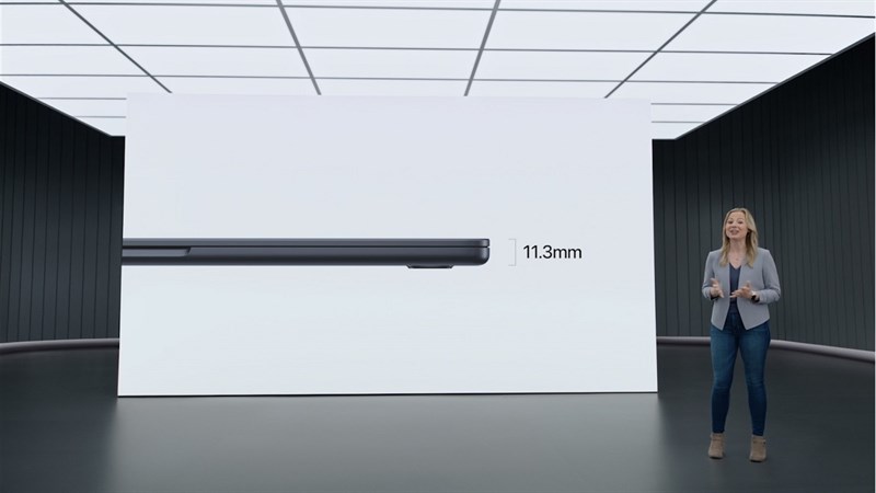 MacBook Air M2 2022 mỏng hơn thế hệ trước khi sở hữu độ dày chỉ 11.3 mm