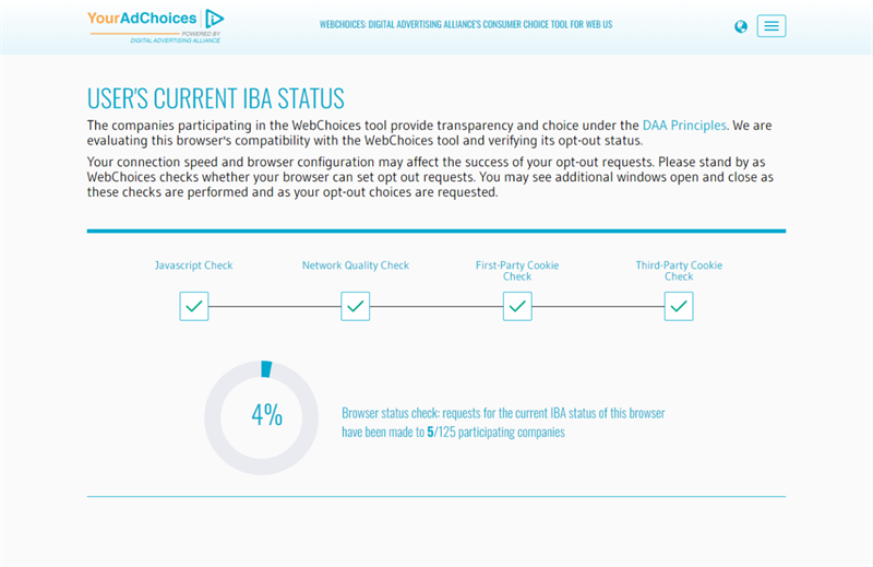 Chờ đợi web kiểm tra xong