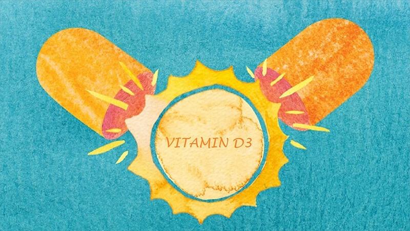 Vitamin D3 được tổng hợp khi da tiếp xúc với ánh sáng mặt trời