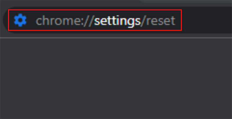 Truy cập vào đường dẫn chrome://settings/reset