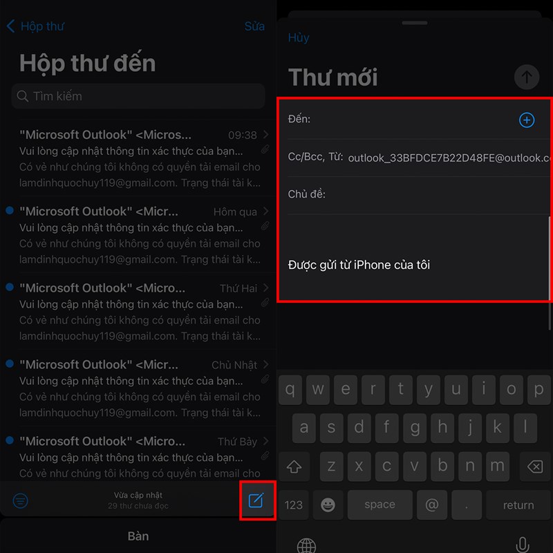 Cách hẹn giờ gửi mail trên iOS 16