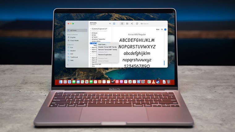 Đổi Font chữ MacBook giúp cho máy tính của bạn trở nên độc đáo hơn và mang đến trải nghiệm sử dụng tốt hơn. Với sự đa dạng và phong phú của các font chữ hiện nay, bạn có thể tự do lựa chọn và thay đổi font chữ một cách dễ dàng để phù hợp hơn với sở thích cá nhân. Năm 2024, MacBook sẽ được trang bị thêm nhiều font chữ độc đáo và thú vị, giúp cho người sử dụng có thêm sự lựa chọn và tùy chỉnh theo ý muốn. Hãy cùng đổi font chữ cho MacBook của mình để mang đến phong cách riêng và thể hiện cá tính của bạn.
