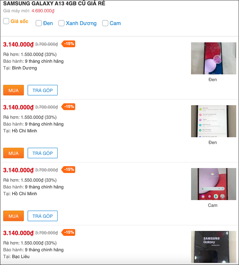 Bộ đôi Galaxy A giá rẻ mới nhất đang có hàng đổi trả giảm sốc, giá hời