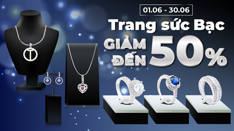 Trang sức bạc giảm giá