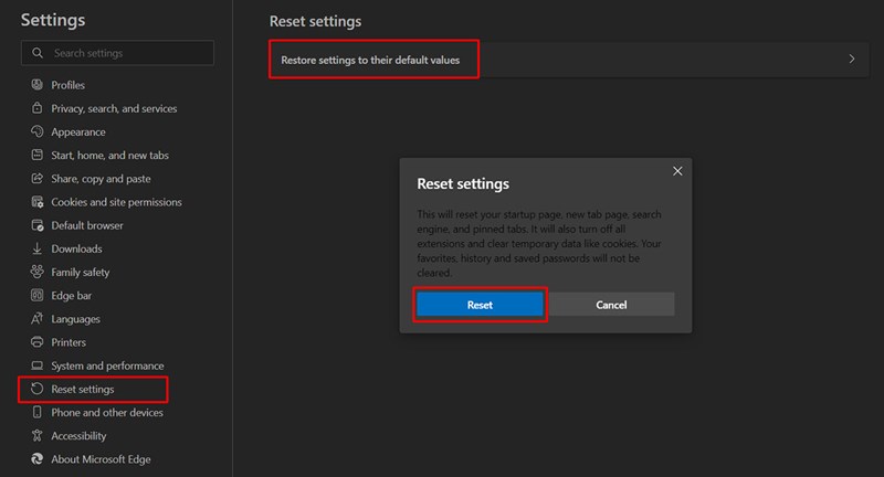 5 cách sửa lỗi Microsoft Edge không kết nối được Internet