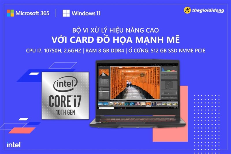 Bộ vi xử lý hiệu năng cao với card đồ họa mạnh mẽ