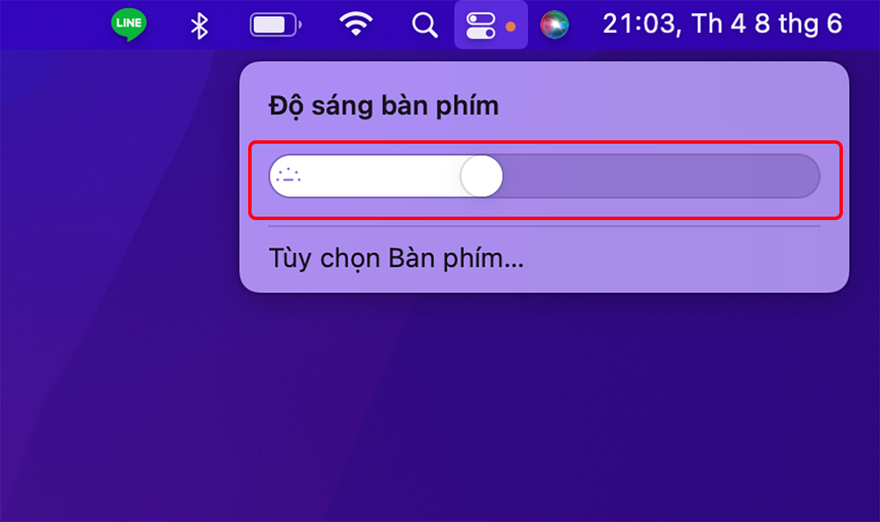 Đèn bàn phím MacBook