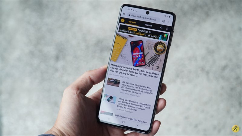 Galaxy M51 có chất lượng hiển thị tốt, màn hình có độ sáng cao, màu sắc rực rỡ