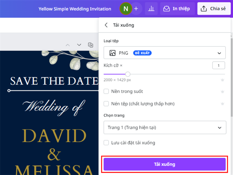 Cuối cùng là nhấn nút Tải xuống.