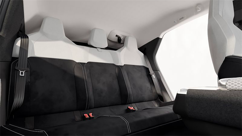 Vải trên ghế của Lightyear 0 được làm từ các vật liệu thân thiện với môi trường