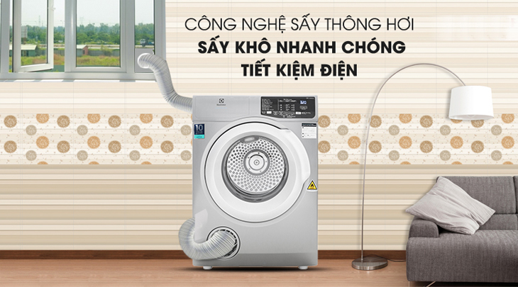 Máy sấy thông hơi Electrolux 8 Kg EDV805JQSA