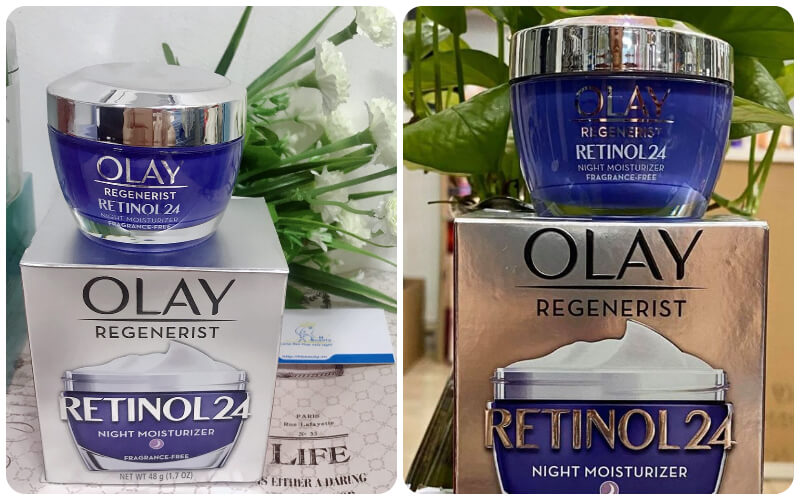 Olay Regenerist Retinol 24 Night Moisturizer Fragrance-Free giúp da trở nên mịn màng, xóa tan vết nhăn, da săn chắc hơn.