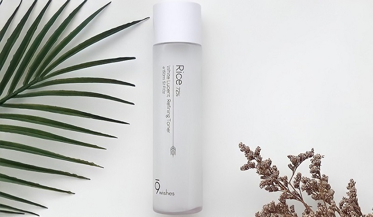 Review nước hoa hồng 9Wishes Rice 72% White Lucent Refining Toner