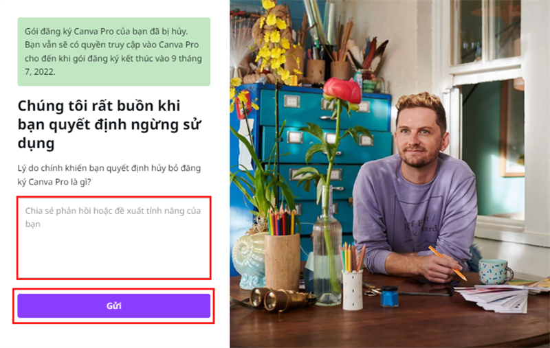 Nhập vào chia sẻ của bạn >  Gửi.