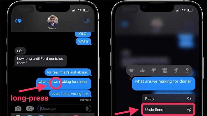 Cách hủy tin nhắn đã gửi đi trên iOS 16