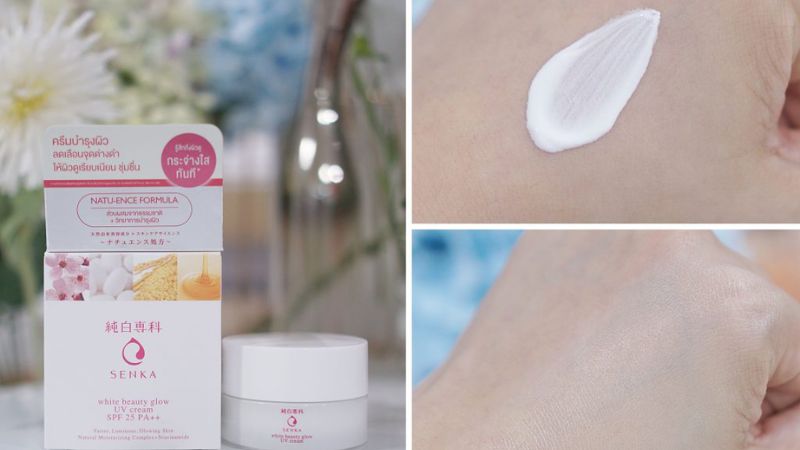 Review Senka White Beauty Glow UV Cream SPF 25 từ người dùng