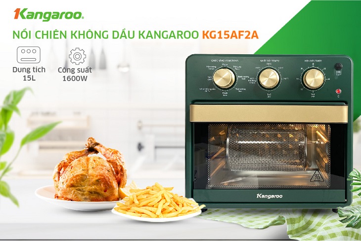 Lò chiên không dầu Kangaroo KG15AF2A có công suất lớn