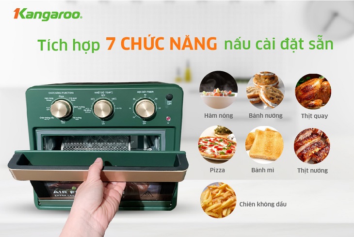 7 chế độ nấu cài đặt sẵn đáp ứng phần lớn nhu cầu sử dụng