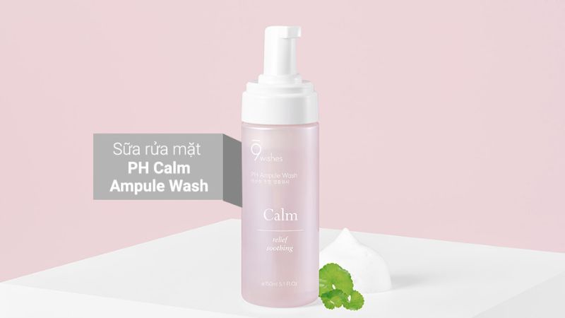 Sữa rửa mặt 9 Wishes PH Calm Ampule Wash