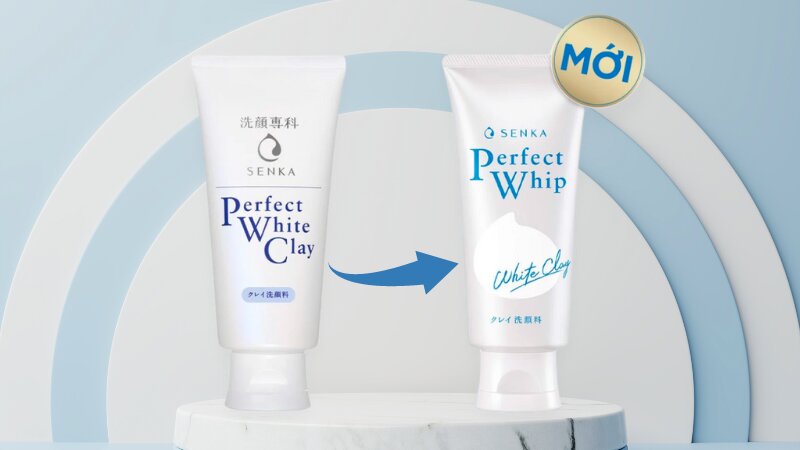Phiên bản mới của sữa rửa mặt Senka Perfect White Clay