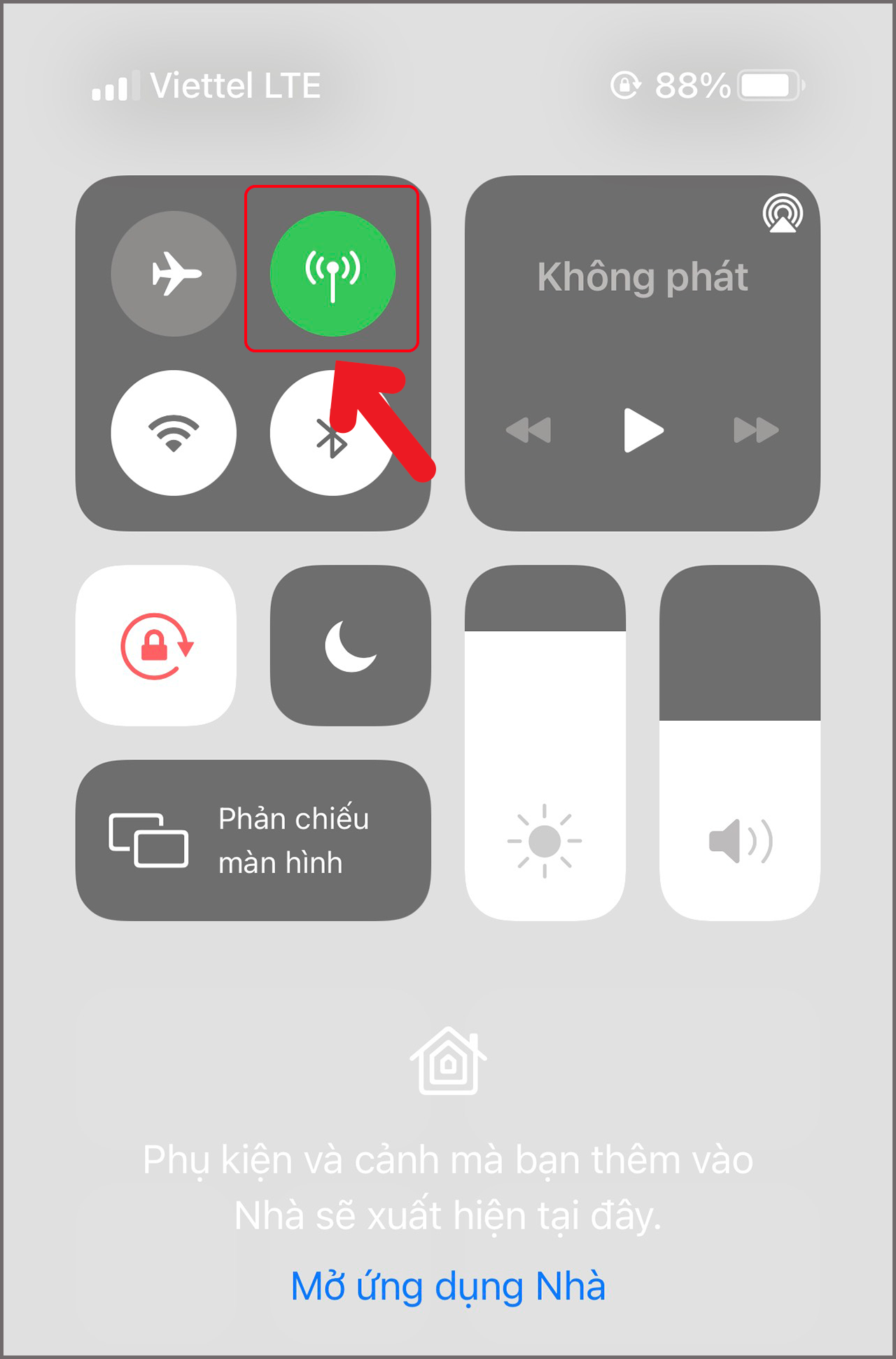 Cách bật mạng di động trên iPhone