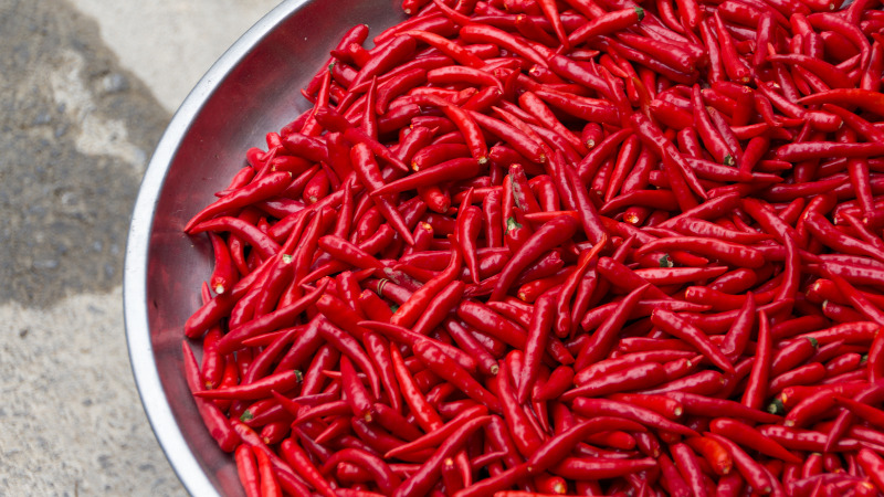 Giá ớt dao động từ 48.000 - 72.000 đồng/kg Giá ớt dao động từ 48.000 - 72.000 đồng/kg