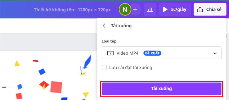 Và cuối cùng là nhấn nút Tải xuống như bình thường.