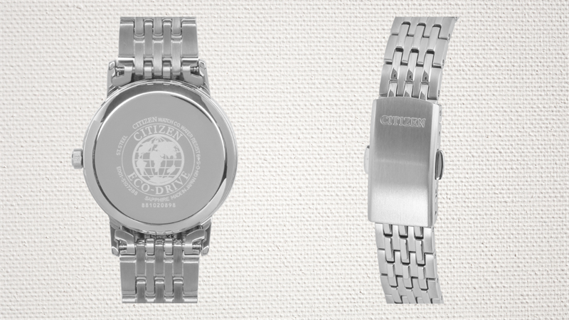 Đồng hồ kim ECO-DRIVE Nữ dây kim loại Citizen EW3250-53E Đen