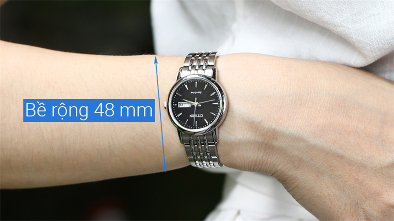 Đồng hồ kim ECO-DRIVE Nữ dây kim loại Citizen EW3250-53E Đen