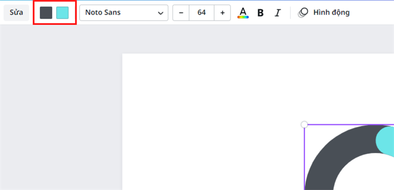 Các bạn có thể đổi màu biểu đồ bằng cách nhấn vào ô màu ở bên trên.