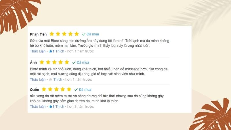 Review sữa rửa mặt Bioré Sáng mịn & Dưỡng ẩm