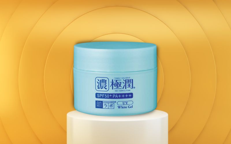 Hướng dẫn sử dụng gel dưỡng ẩm chống nắng Hada Labo Koi-Gokujyun UV White