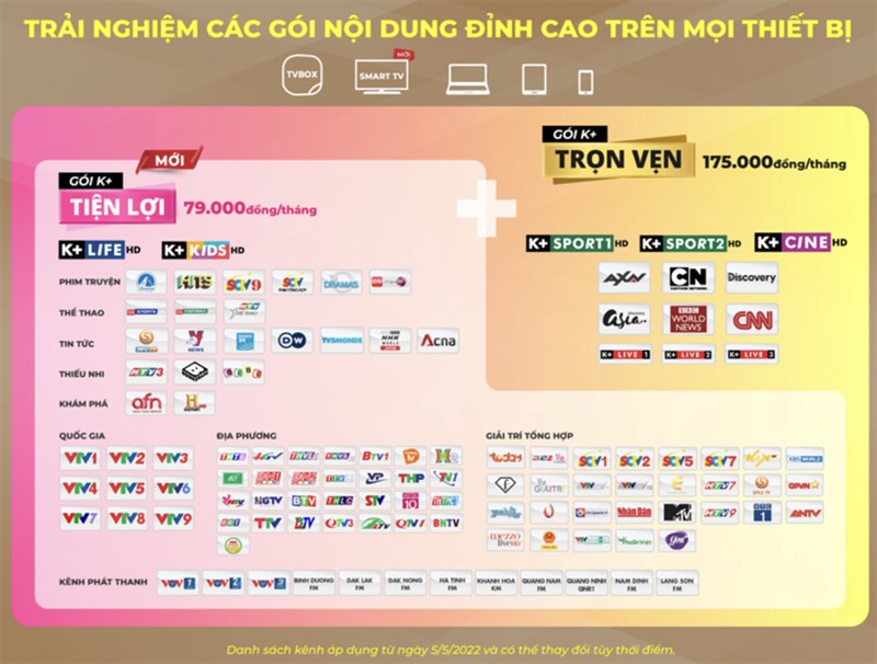 Truyền hình K+ rộn ràng ưu đãi tháng 6, mua ngay để hưởng ưu đãi lớn