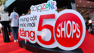 Không khí sự kiện mừng 50 shop TopZone đang nóng hơn bao giờ hết với loạt phần quà đặc biệt hàng triệu đồng