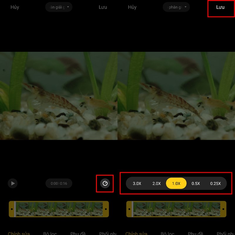 Cách chỉnh tốc độ video trên điện thoại 