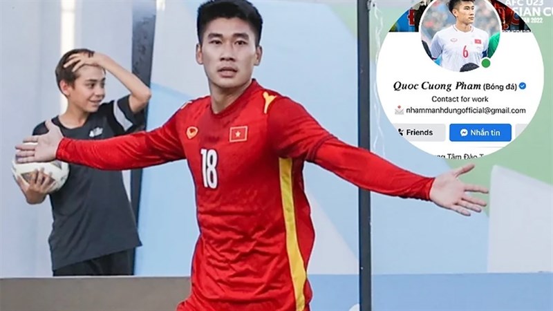Facebook Nhâm Mạnh Dũng và nhiều đồng đội U23 Việt Nam bị đổi tên