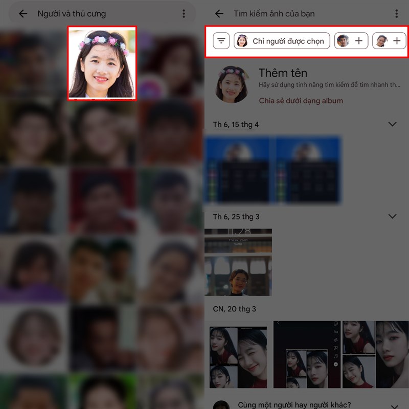 Cách tìm ảnh một người trên Google Photos