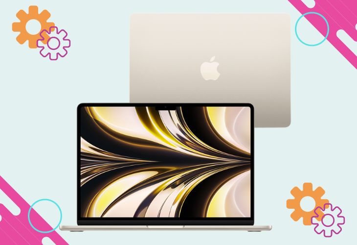 Chiêm ngưỡng concept MacBook Air M2 và MacBook Pro M2: Bộ sưu tập màu sang chảnh, trẻ trung > Phiên bản màu Starlight trên MacBook Air M2